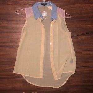 Sheer button down